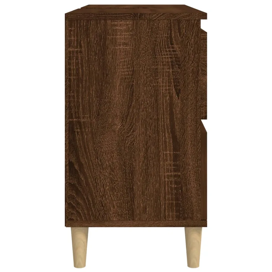 Meuble d'évier chêne marron 80x33x60 cm bois d'ingénierie - 7