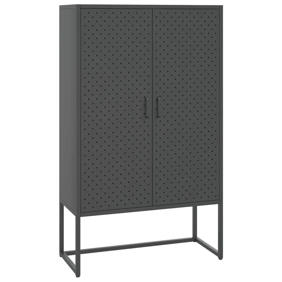 Buffet haut Anthracite 80x35x135 cm Acier - 2