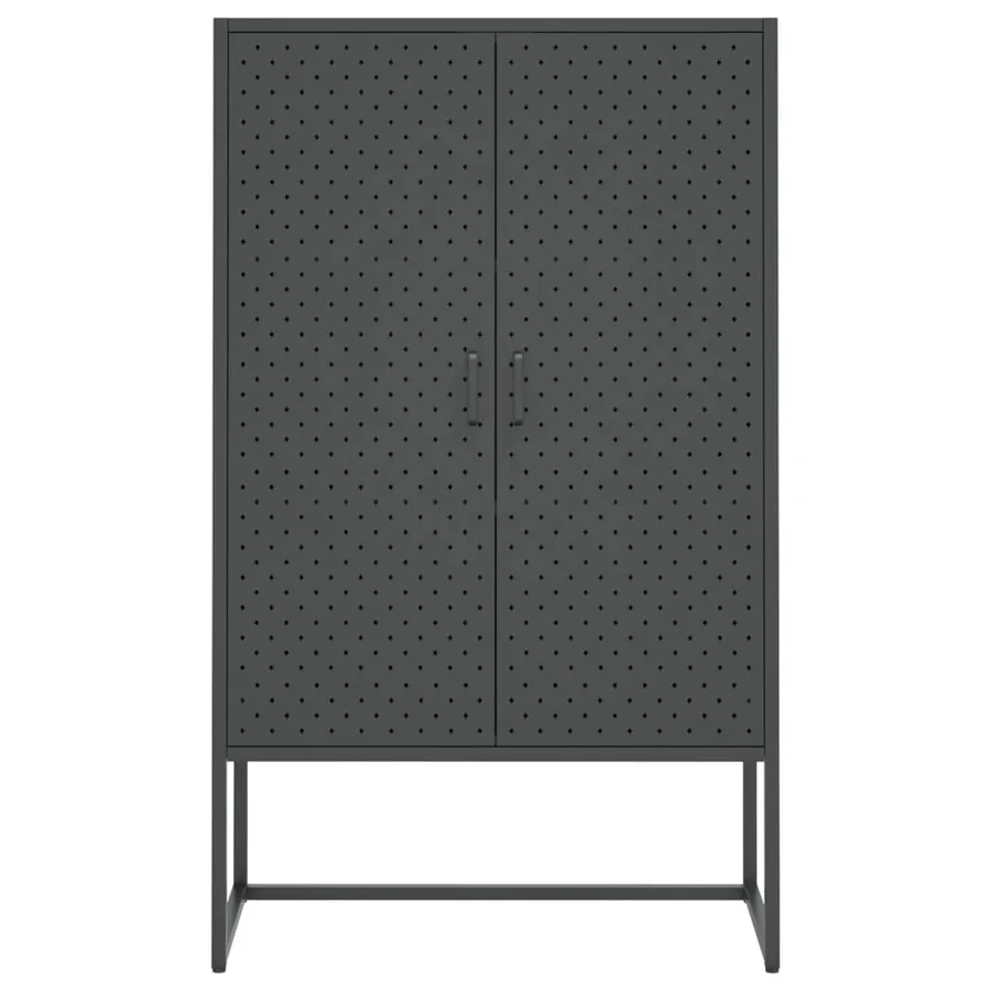 Buffet haut Anthracite 80x35x135 cm Acier - 5