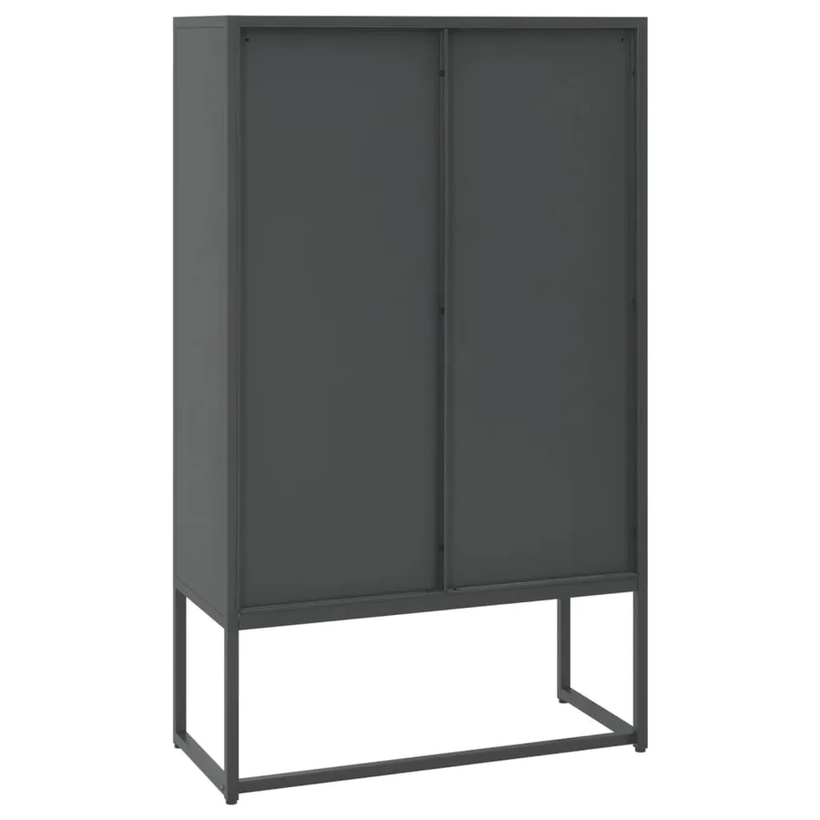 Buffet haut Anthracite 80x35x135 cm Acier - 7