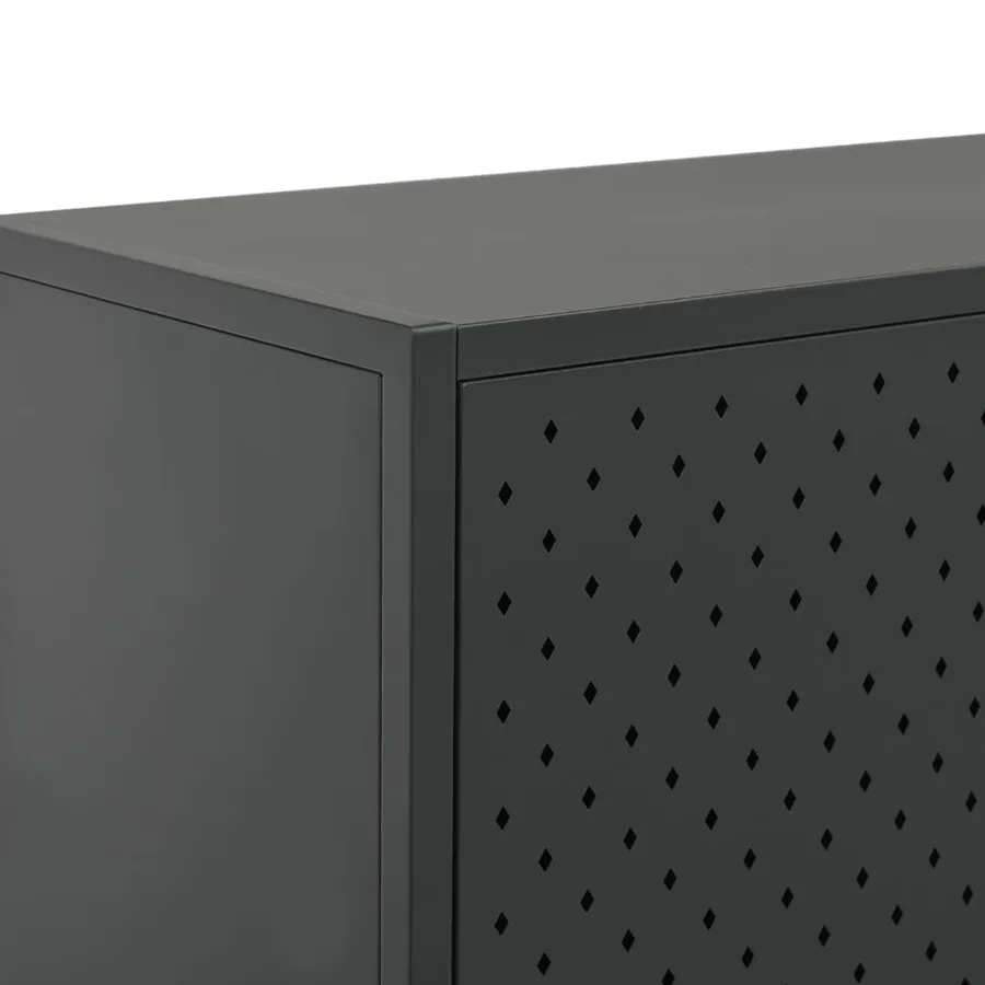 Buffet haut Anthracite 80x35x135 cm Acier - 8