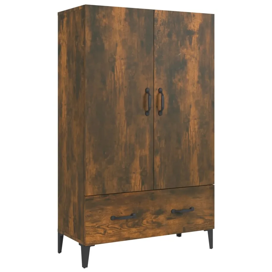 Buffet haut Chêne fumé 70x31x115 cm Bois d'ingénierie - 2