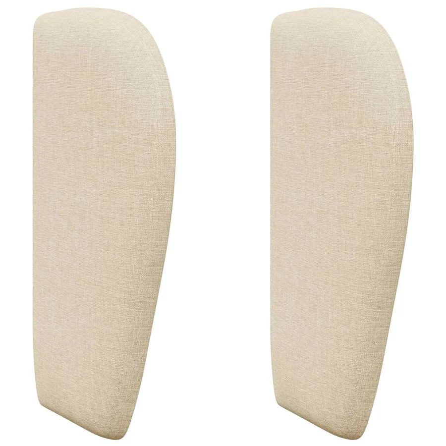 Oreille de tête de lit Crème 40 x 23 x 6 cm tissu - 2