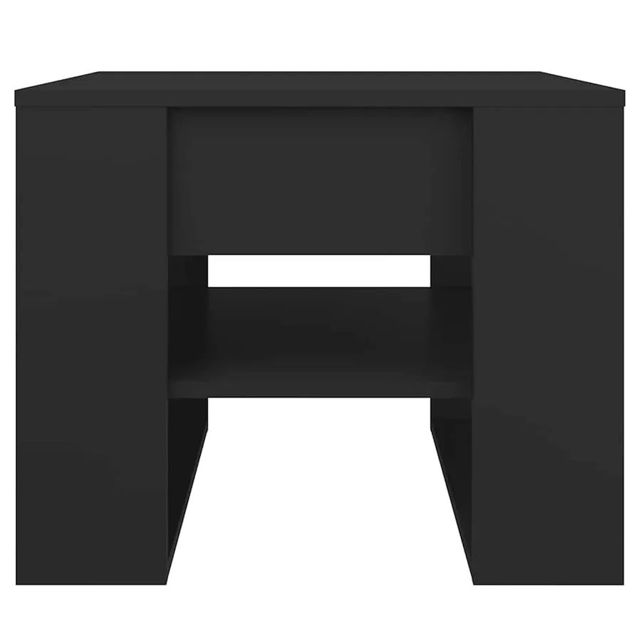 Table basse noir 55,5x55x45 cm bois d'ingénierie - 3