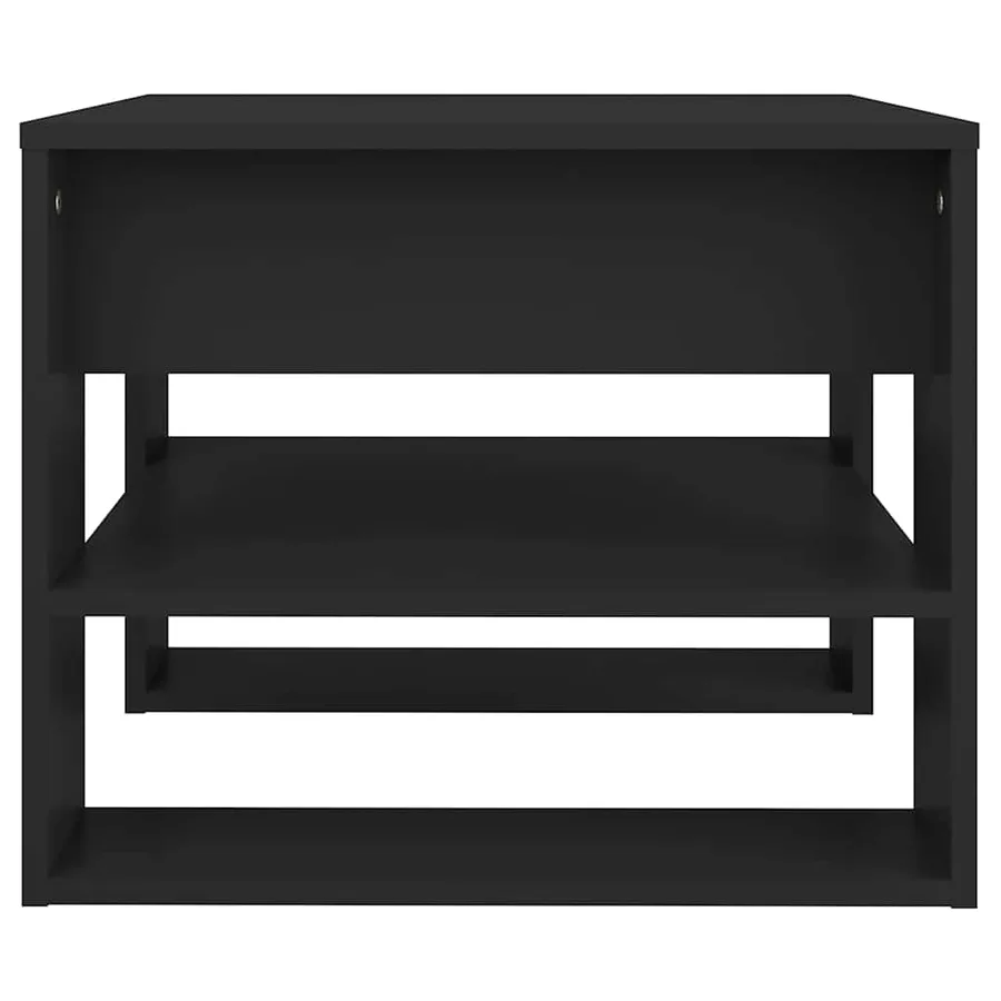 Table basse noir 55,5x55x45 cm bois d'ingénierie - 4