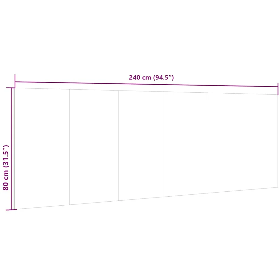 Tête de lit murale Chêne sonoma 240x1,5x80 cm Bois d'ingénierie - 8