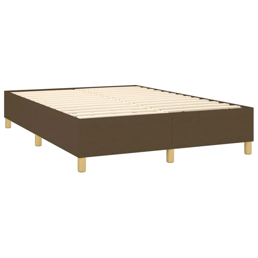 Sommier à lattes de lit avec matelas Marron foncé 140x200 cm - 4