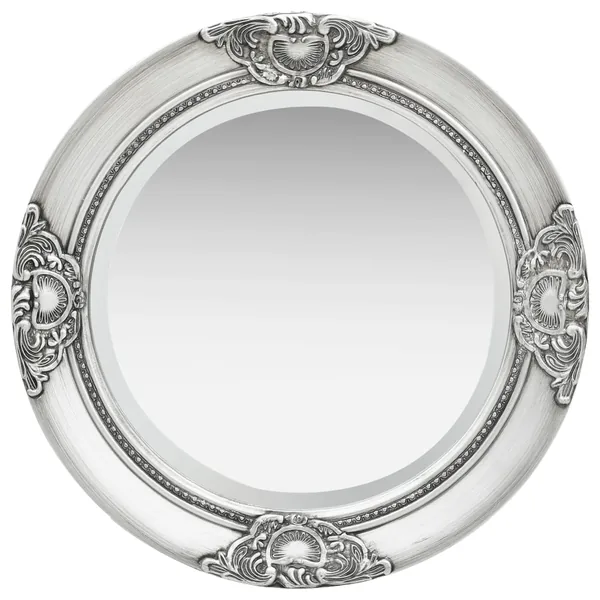 Miroir mural style baroque 50 cm Argenté