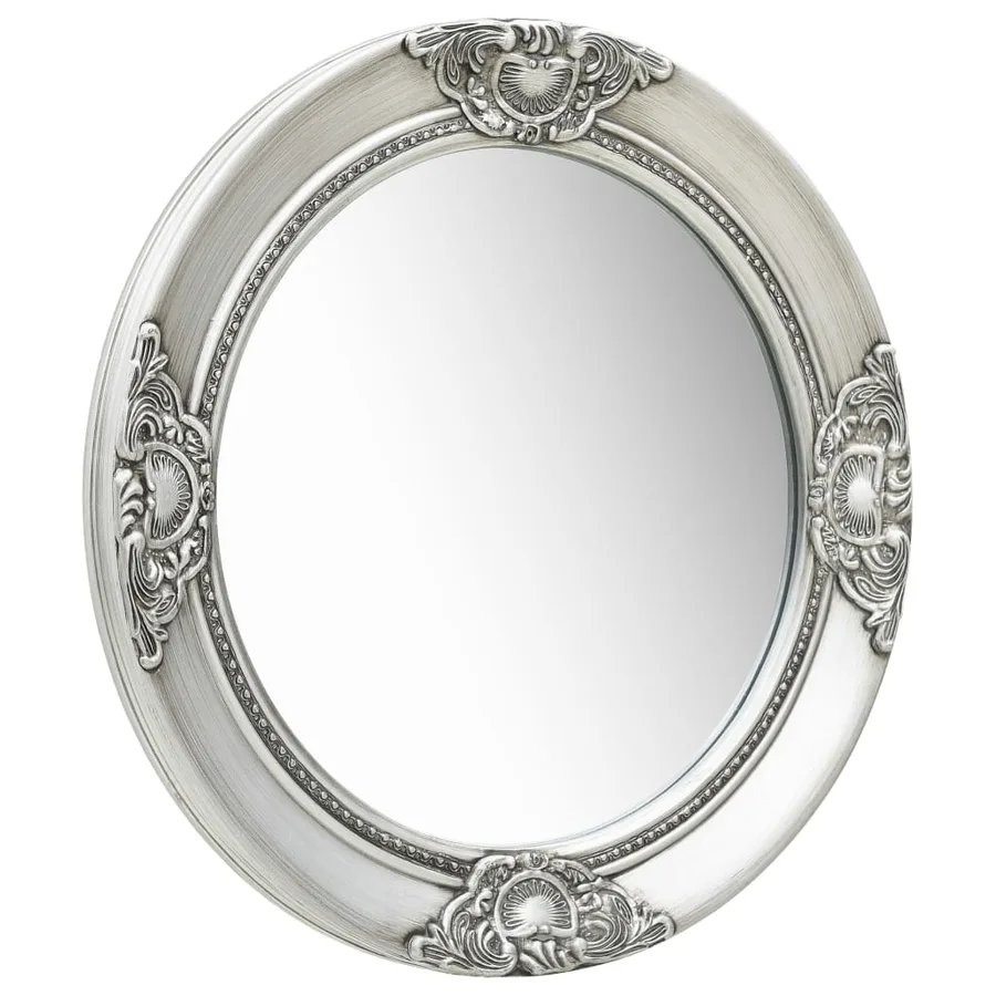 Miroir mural style baroque 50 cm Argenté - 2