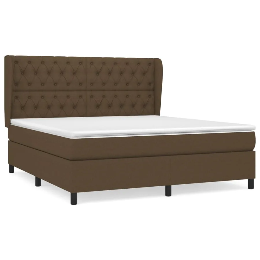 Sommier à lattes de lit avec matelas Marron foncé 160x200 cm - 2