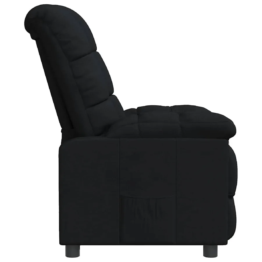 Fauteuil inclinable Noir Tissu - 4