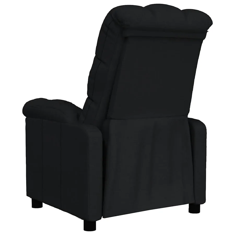 Fauteuil inclinable Noir Tissu - 5