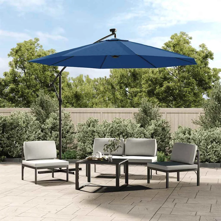 Tissu de remplacement pour parasol déporté bleu azuré 300 cm