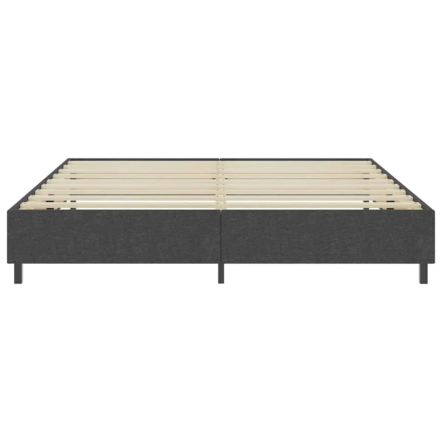 Sommier à lattes de lit sans matelas gris tissu 200x200 cm - 4