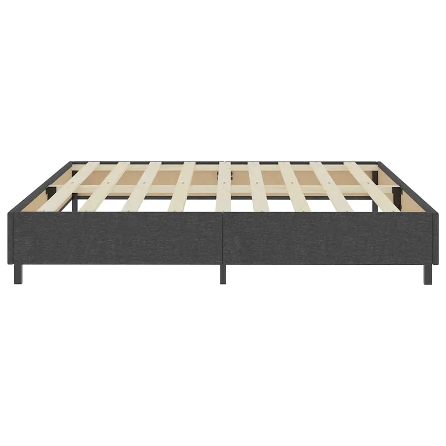 Sommier à lattes de lit sans matelas gris tissu 200x200 cm - 5