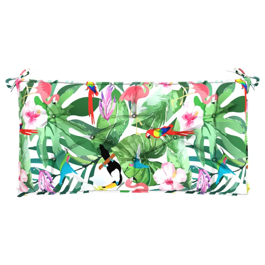 Coussin de banc de jardin multicolore 110x50x7 cm tissu - 2