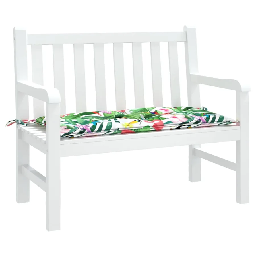 Coussin de banc de jardin multicolore 110x50x7 cm tissu - 3