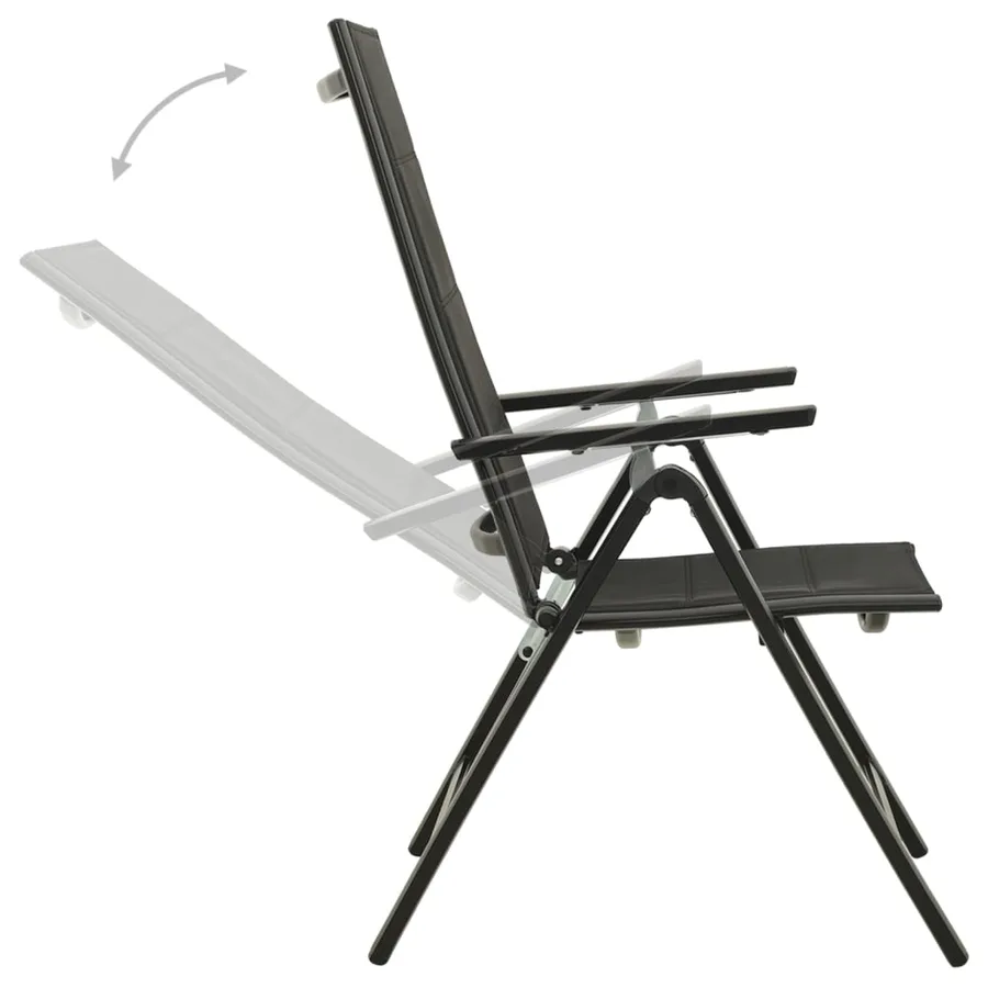 Ensemble à manger de jardin 5 pcs aluminium anthracite - 11