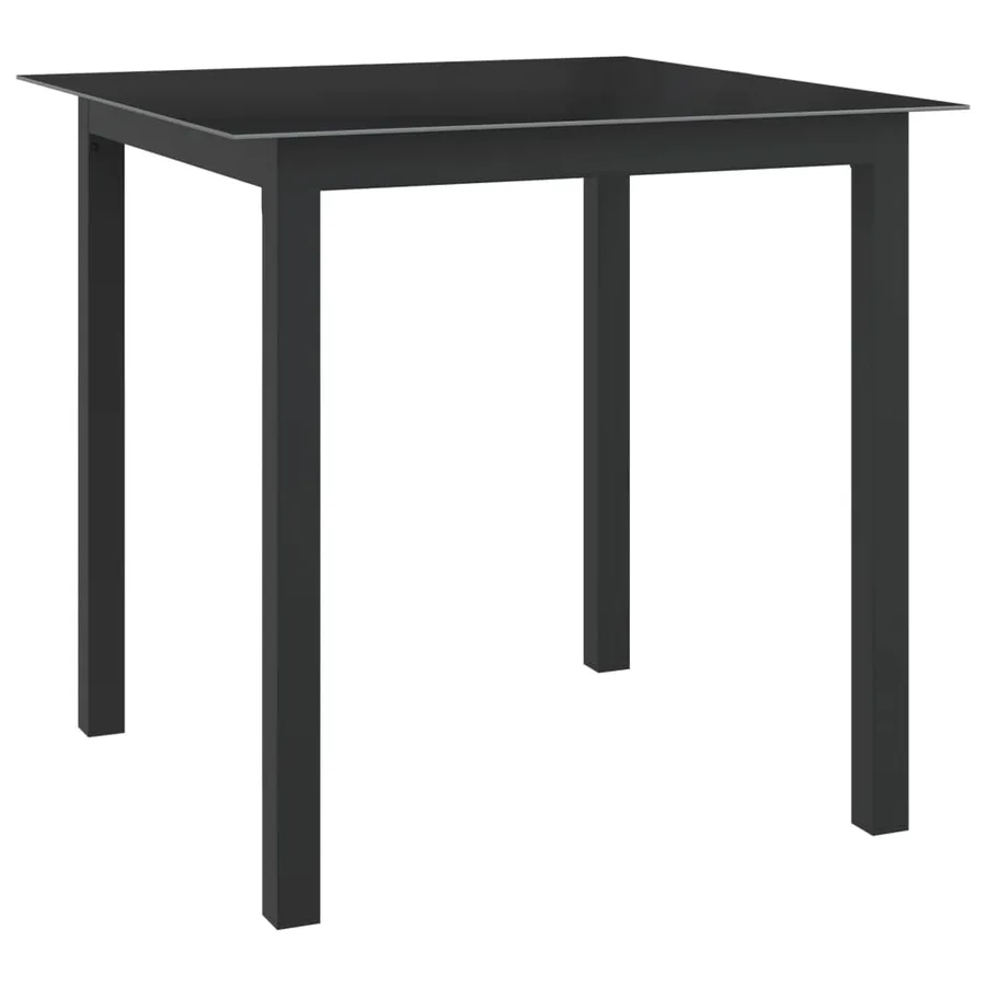 Ensemble à manger de jardin 5 pcs aluminium anthracite - 2