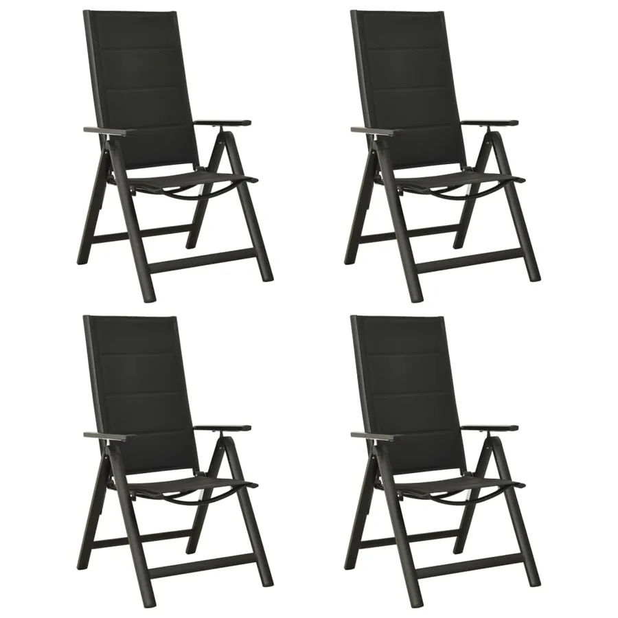 Ensemble à manger de jardin 5 pcs aluminium anthracite - 6