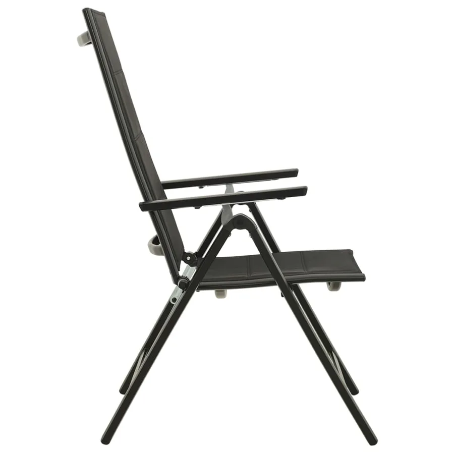 Ensemble à manger de jardin 5 pcs aluminium anthracite - 9