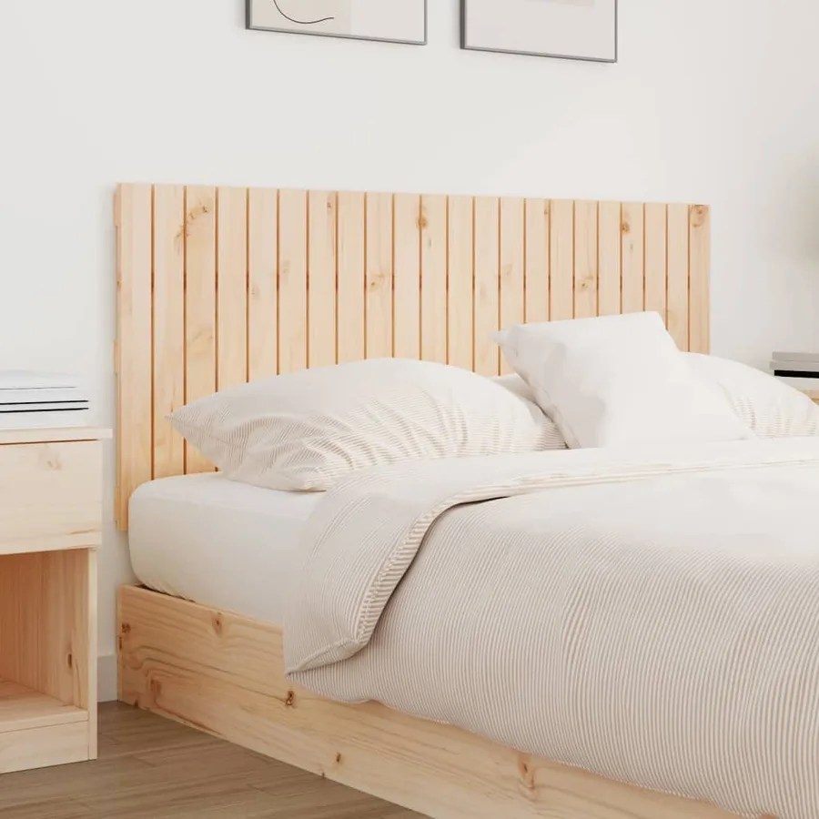 Tête de lit murale 140x3x60 cm Bois massif de pin - 3