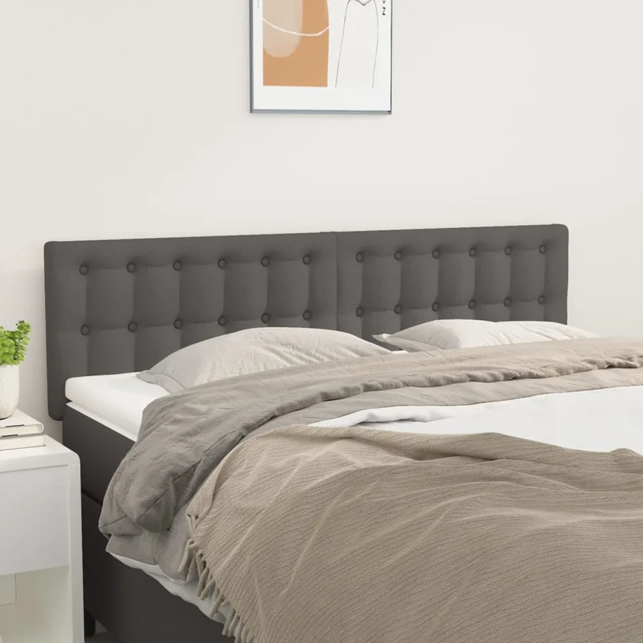 Têtes de lit Gris 144x5x78/88 cm Similicuir