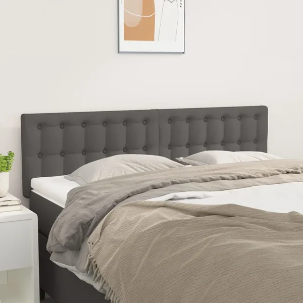 Têtes de lit Gris 144x5x78/88 cm Similicuir
