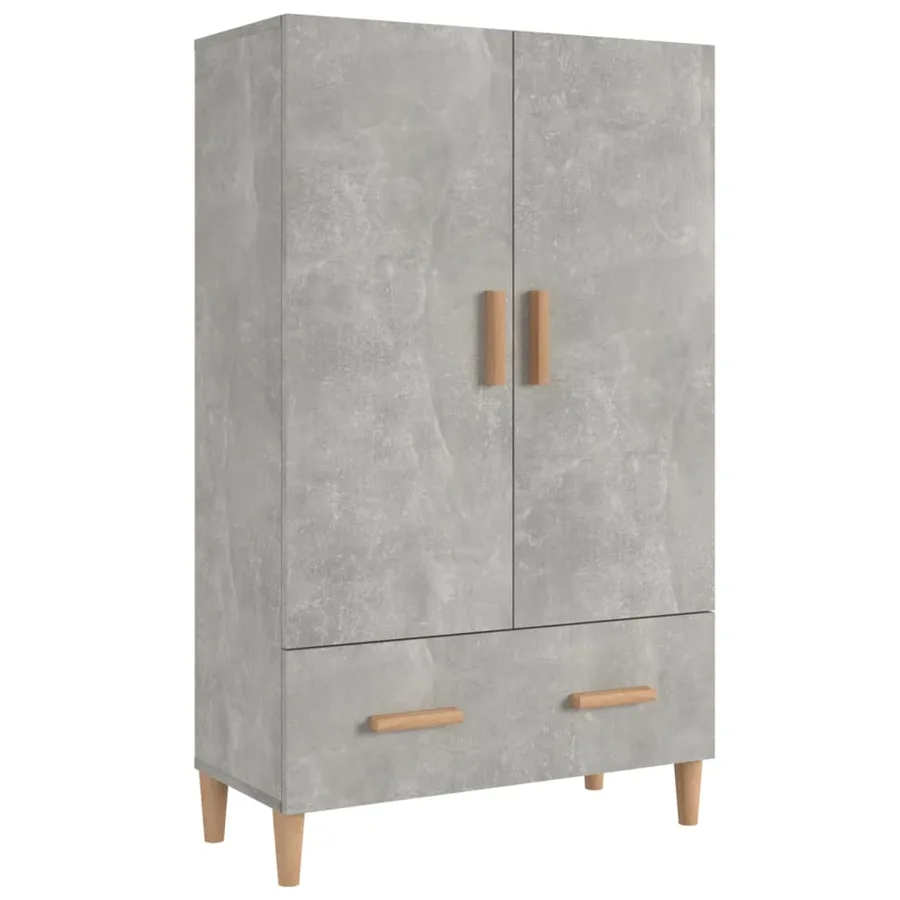 Buffet haut Gris béton 70x31x115 cm Bois d'ingénierie - 2