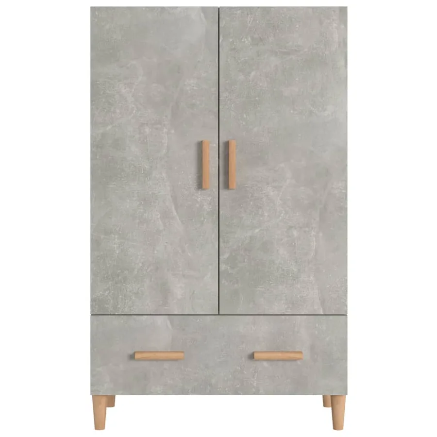 Buffet haut Gris béton 70x31x115 cm Bois d'ingénierie - 3