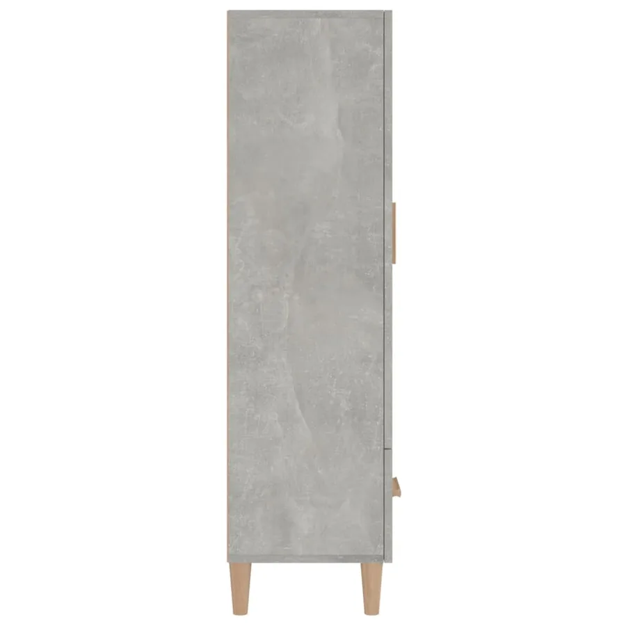 Buffet haut Gris béton 70x31x115 cm Bois d'ingénierie - 5