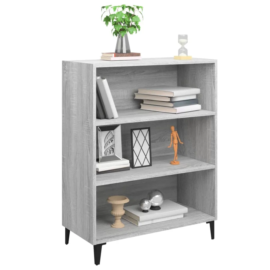 Buffet Sonoma gris 69,5x32,5x90 cm Bois d'ingénierie - 5