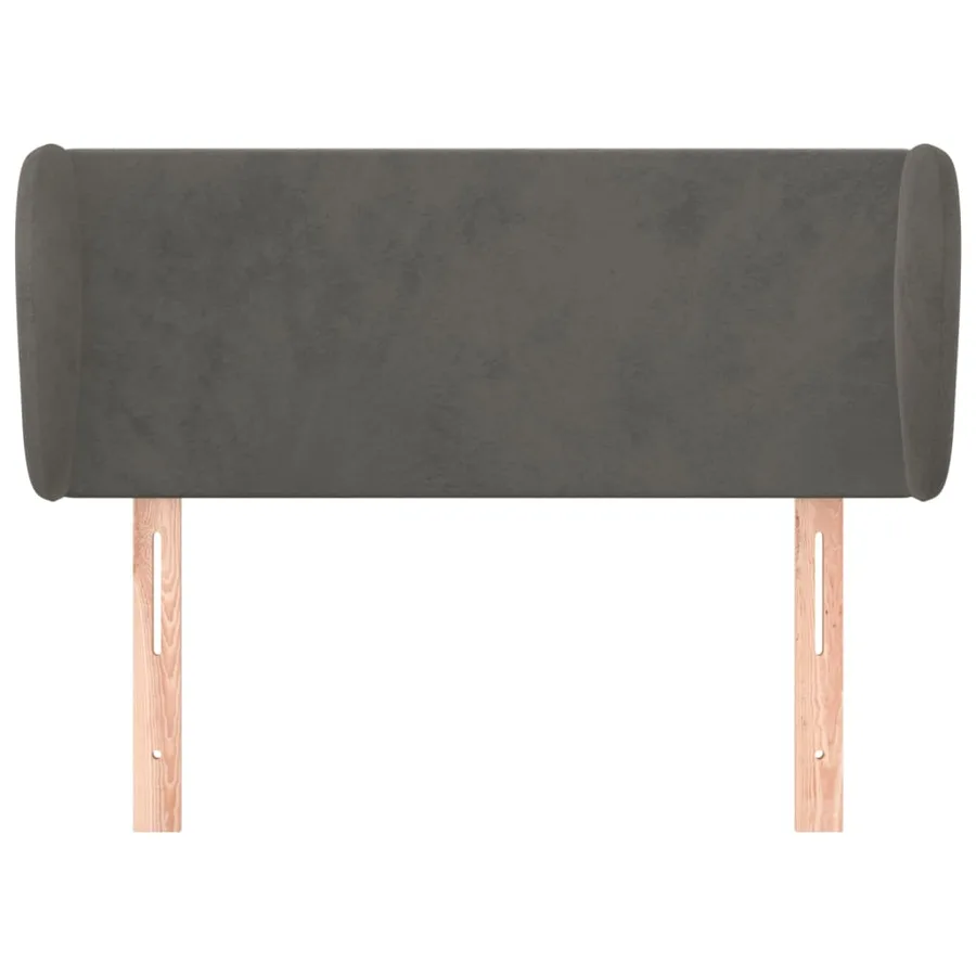 Tête de lit avec oreilles Gris foncé 93x23x78/88 cm Velours - 3