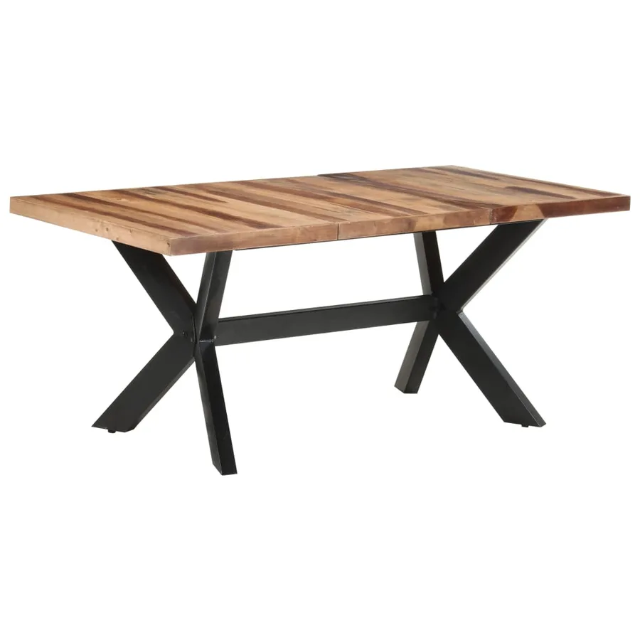 Table de salle à manger 180x90x75 cm Bois avec finition miel - 10
