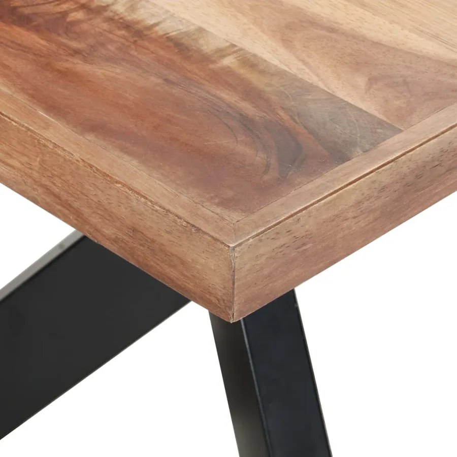 Table de salle à manger 180x90x75 cm Bois avec finition miel - 5