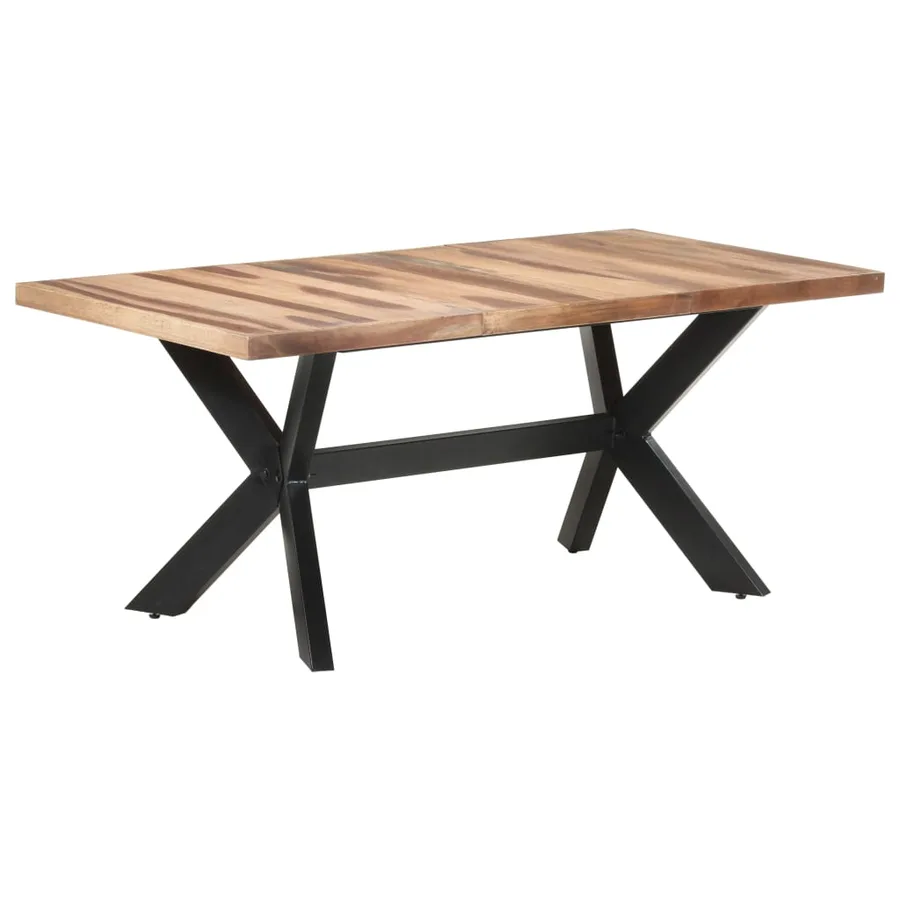 Table de salle à manger 180x90x75 cm Bois avec finition miel - 7