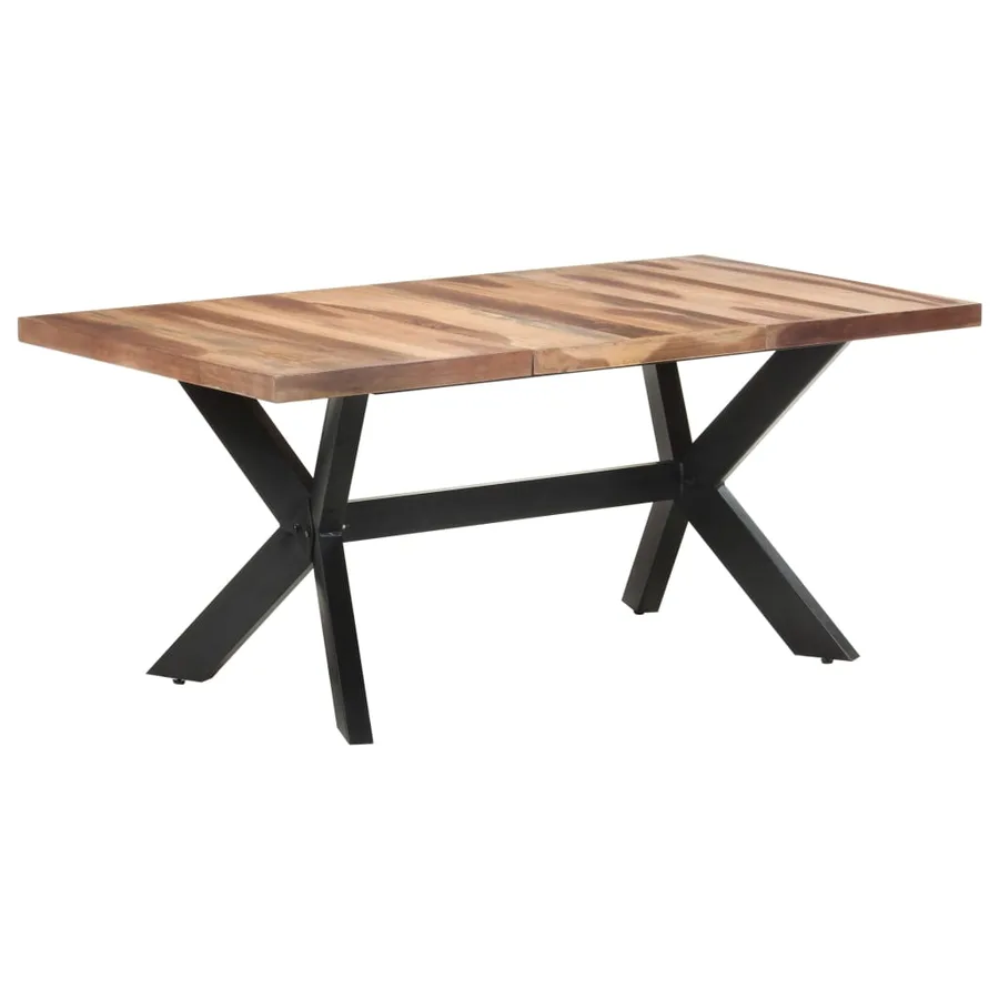 Table de salle à manger 180x90x75 cm Bois avec finition miel - 8
