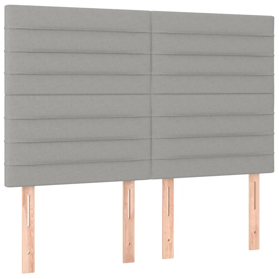 Sommier à lattes de lit et matelas et LED Gris clair 140x190 cm - 7