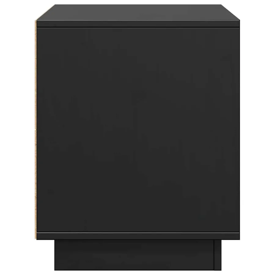 Meuble TV Noir 74x35x44 cm Bois de pin massif - 6