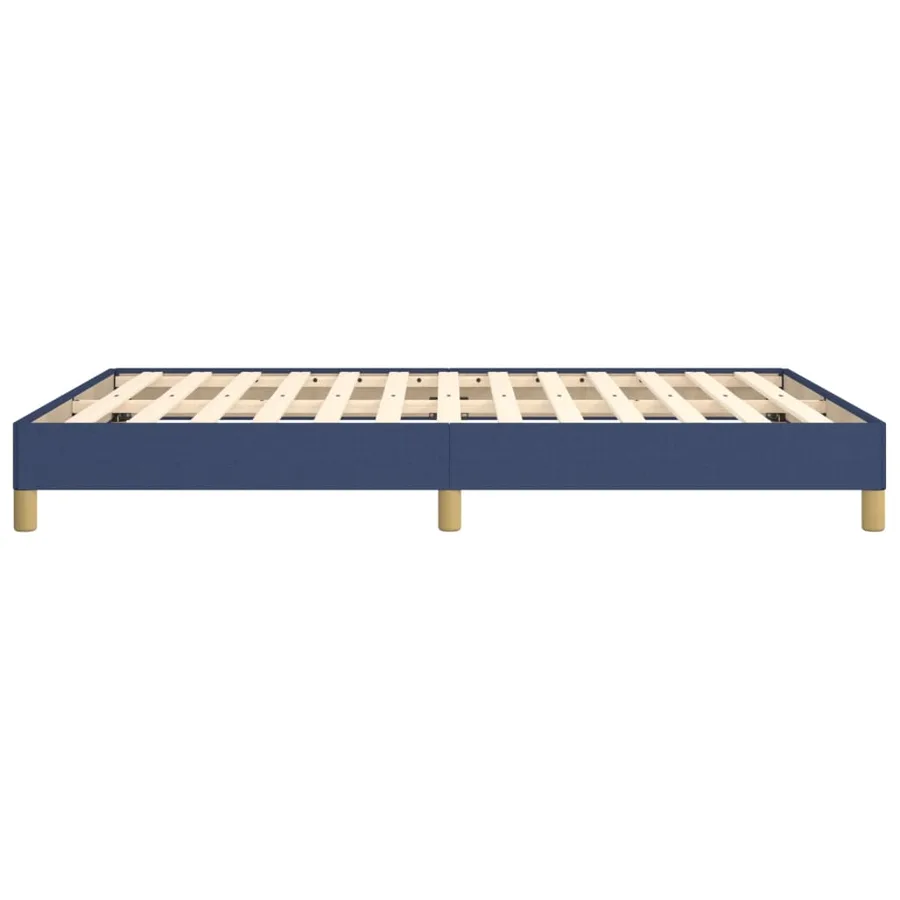 Cadre de lit sans matelas bleu 140x190 cm tissu - 6