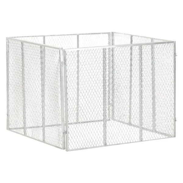 Composteur de jardin 100x100x77 cm Fer galvanisé