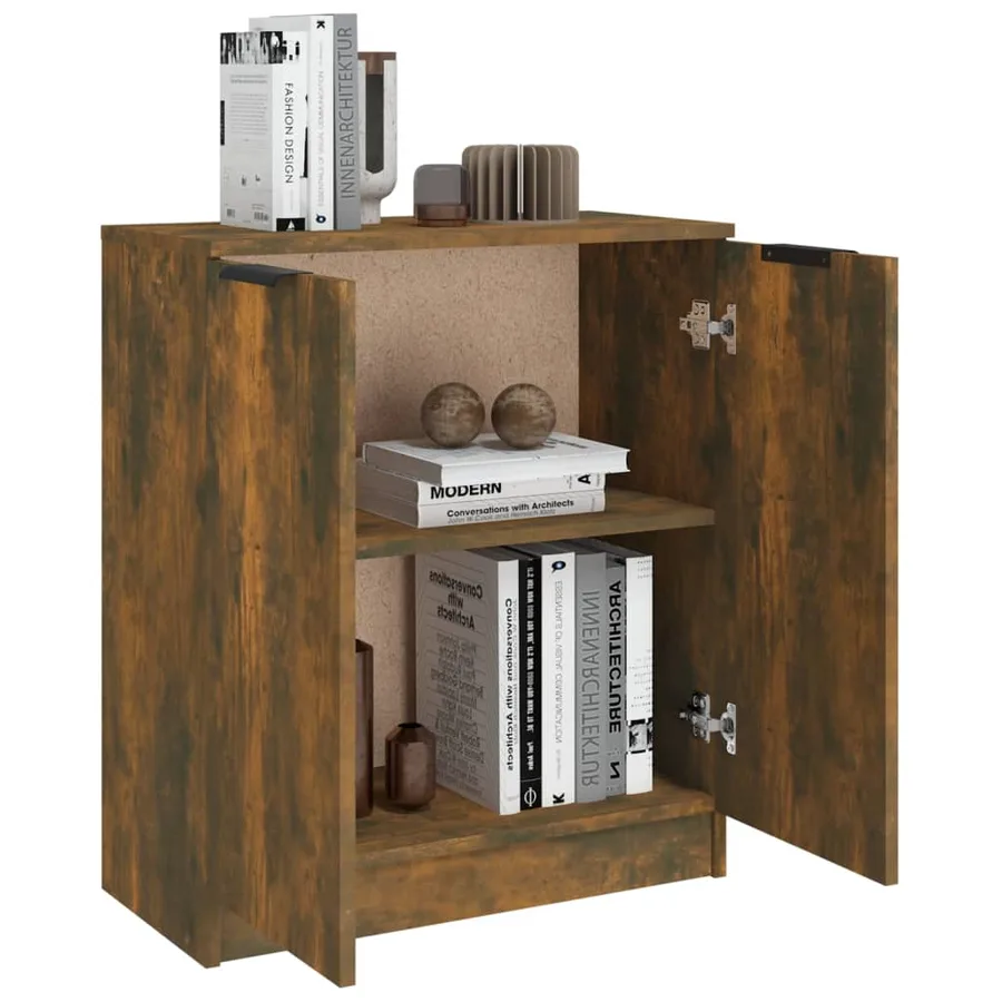 Buffet Chêne fumé 60x30x70 cm Bois d'ingénierie - 6