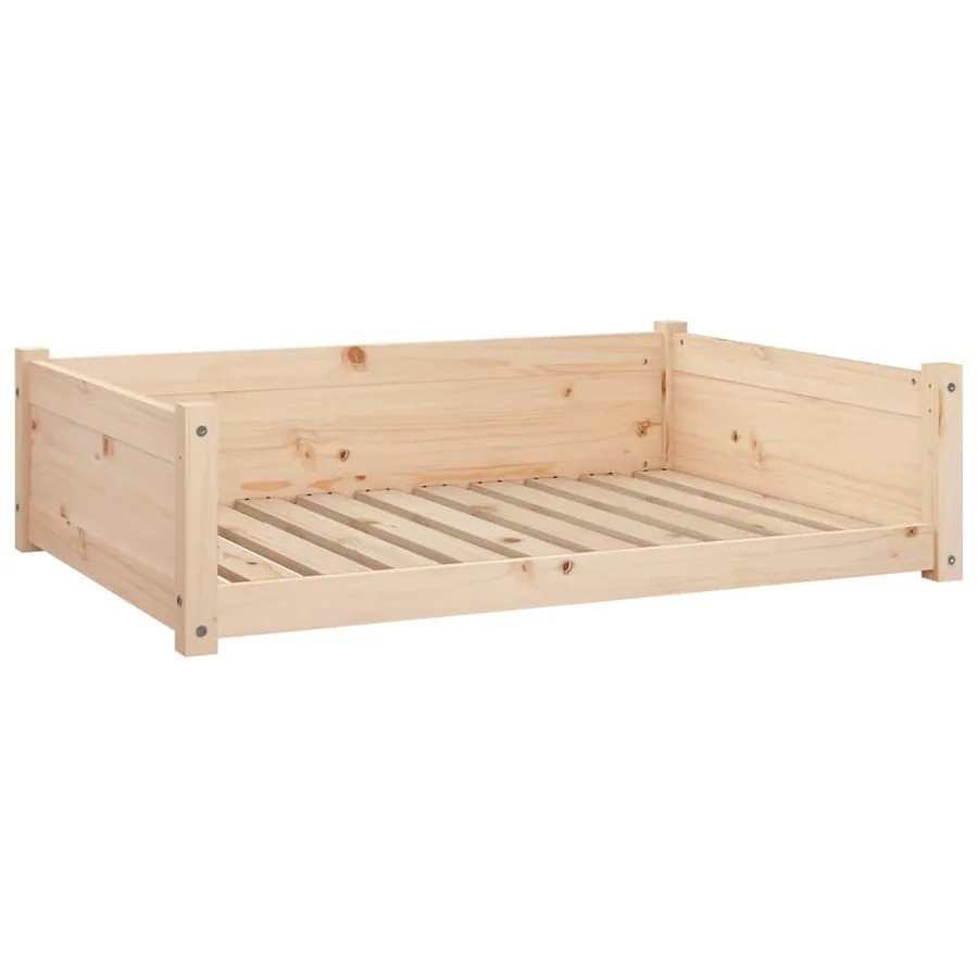 Lit pour chien 95,5x65,5x28 cm Bois de pin solide - 2