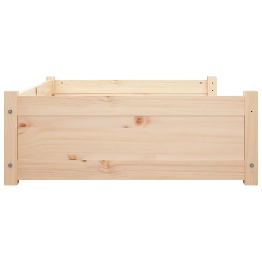 Lit pour chien 95,5x65,5x28 cm Bois de pin solide - 6