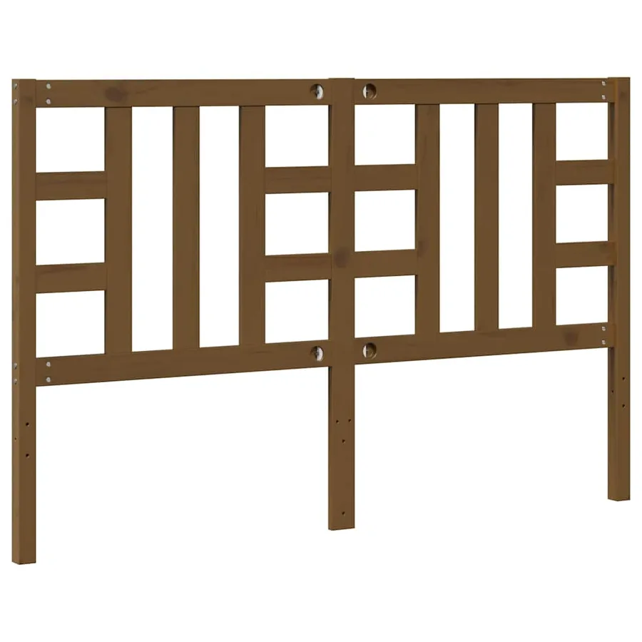 Tête de lit Marron miel 156x4x100 cm Bois massif de pin - 6