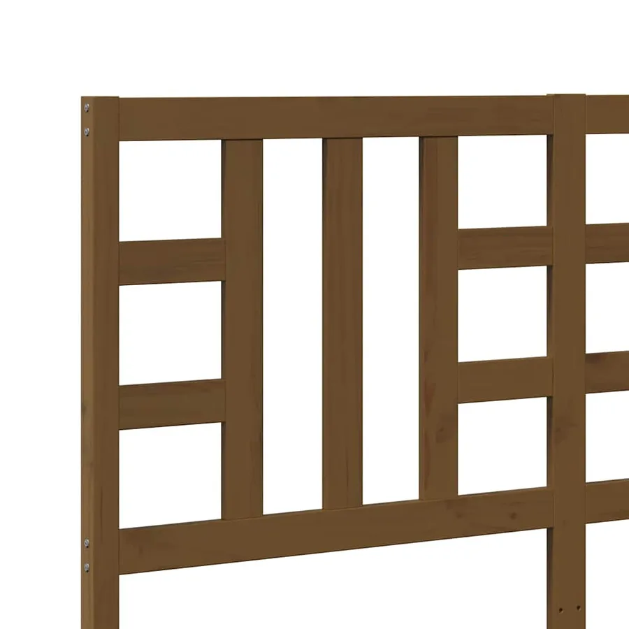 Tête de lit Marron miel 156x4x100 cm Bois massif de pin - 7