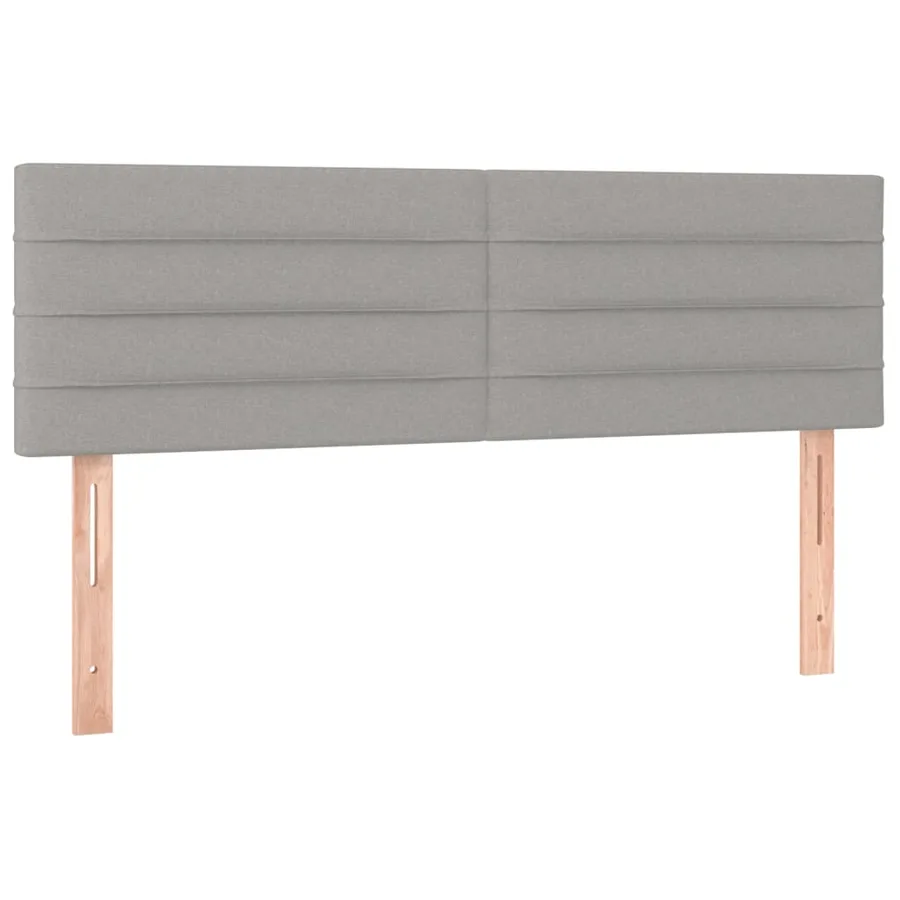 Sommier à lattes de lit et matelas et LED Gris clair 140x200 cm - 7