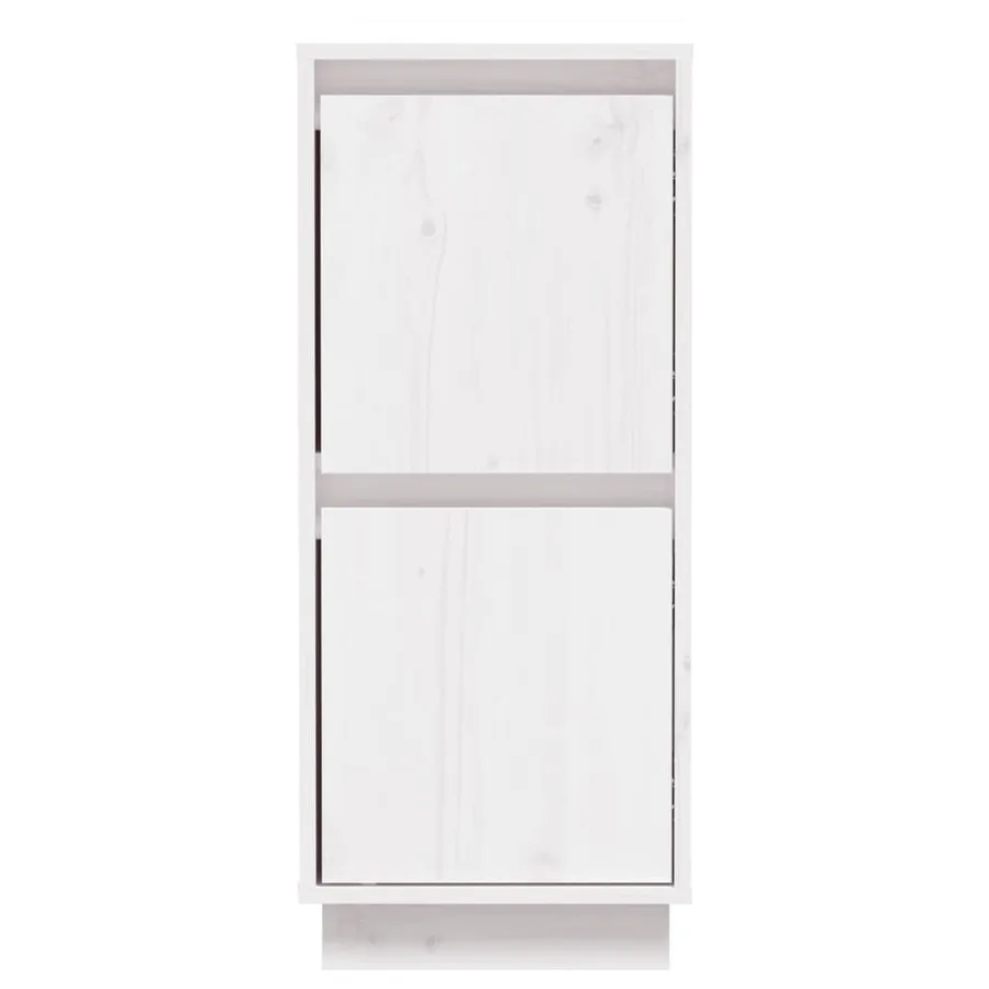 Buffet Blanc 31,5x34x75 cm Bois massif de pin - 5