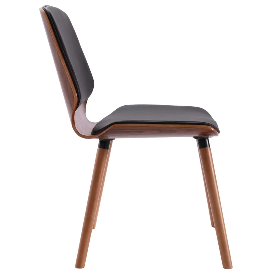 Chaises à manger lot de 2 noir similicuir - 5