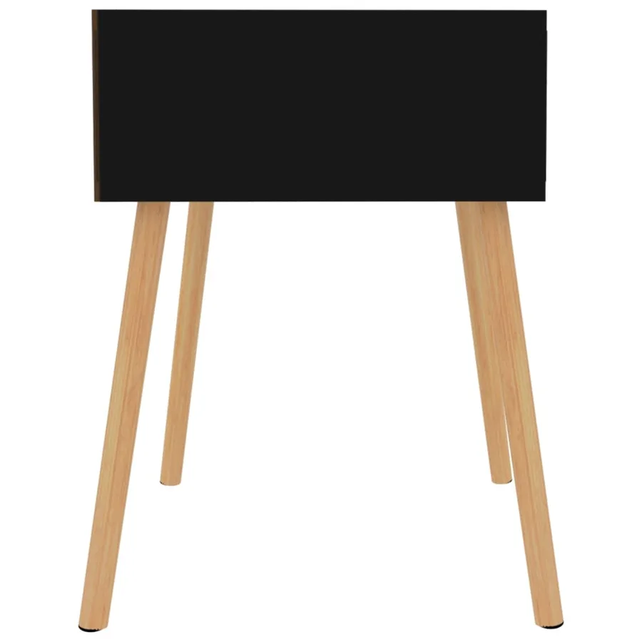 Table de chevet Noir brillant 40x40x56 cm Bois d'ingénierie - 4